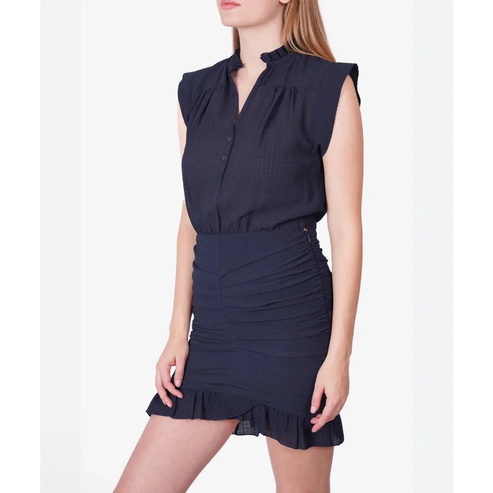 Ba&Sh Isa Dress Dark Navy, Size 1(small) NWT - Picture 2 of 11